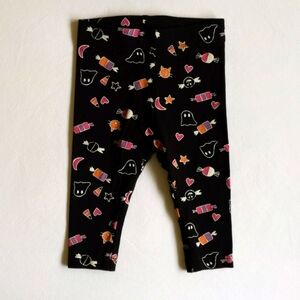 NEW joe fresh black halloween leggings 3-6 months baby girl